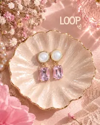 Loop Pearl Drop Earrings