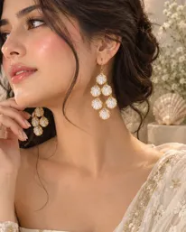 Loop Shell Cascade Earrings